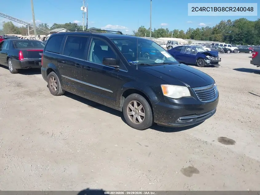CHRYSLER TOWN & COUNTRY 2012, VIN 2C4RC1BG8CR240048