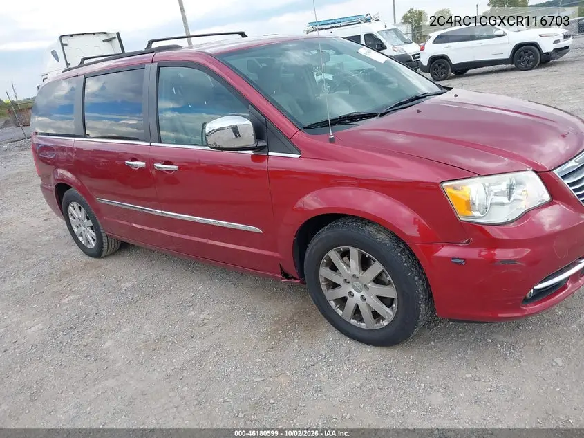 CHRYSLER TOWN & COUNTRY 2012, VIN 2C4RC1CGXCR116703