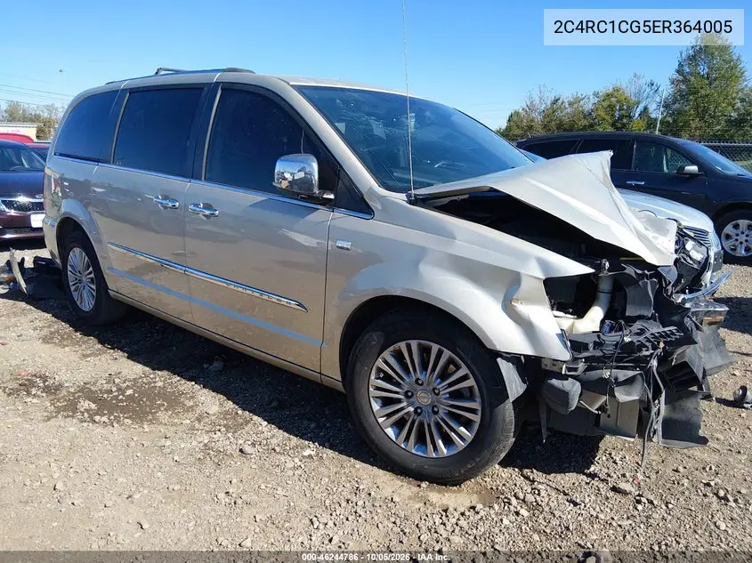 CHRYSLER TOWN & COUNTRY 2014, VIN 2C4RC1CG5ER364005