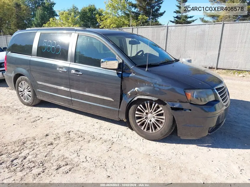 CHRYSLER TOWN & COUNTRY 2014, VIN 2C4RC1CGXER408578