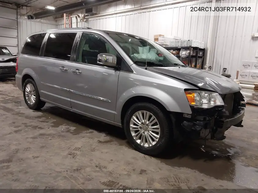 CHRYSLER TOWN & COUNTRY 2015, VIN 2C4RC1JG3FR714932