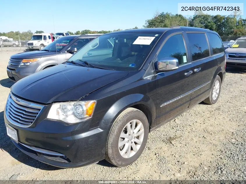 2015 CHRYSLER TOWN & COUNTRY VIN 2C4RC1GG4FR742343 — фото 2
