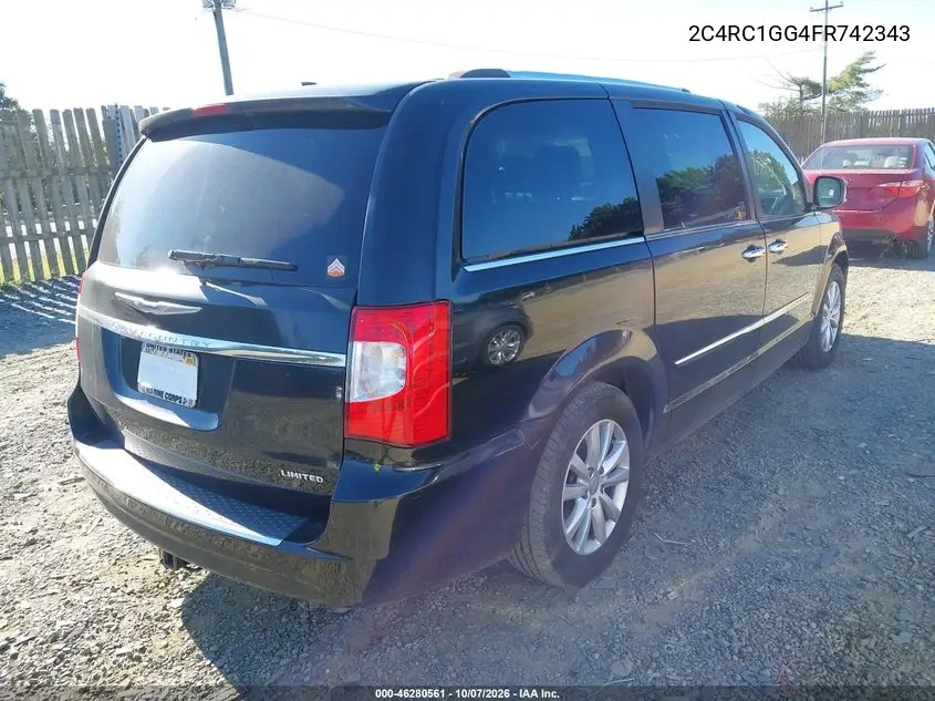 2015 CHRYSLER TOWN & COUNTRY VIN 2C4RC1GG4FR742343 — фото 4
