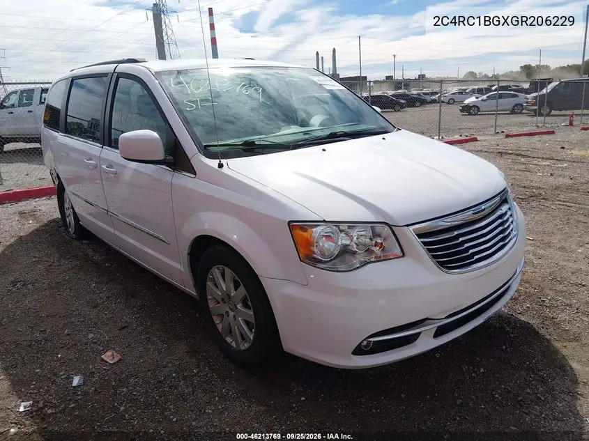 CHRYSLER TOWN & COUNTRY 2016, VIN 2C4RC1BGXGR206229