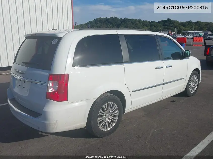 2016 CHRYSLER TOWN & COUNTRY VIN 2C4RC1CG6GR200815 — фото 4