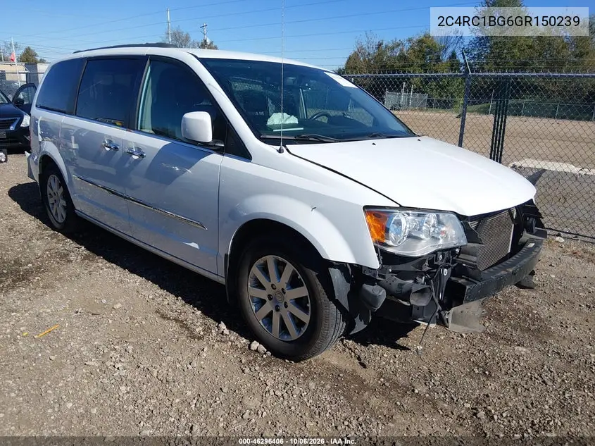 CHRYSLER TOWN & COUNTRY 2016, VIN 2C4RC1BG6GR150239