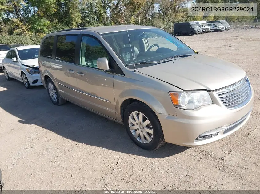 CHRYSLER TOWN & COUNTRY 2016, VIN 2C4RC1BG8GR229024