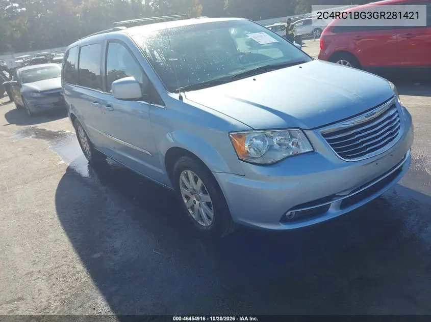 CHRYSLER TOWN & COUNTRY 2016, VIN 2C4RC1BG3GR281421