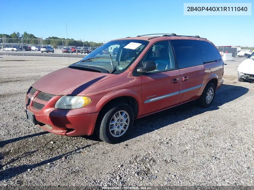 2001 DODGE CARAVAN VIN 2B4GP44GX1R111040 — фото 2