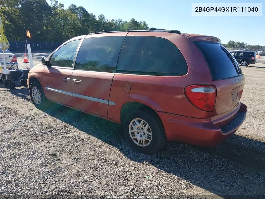 2001 DODGE CARAVAN VIN 2B4GP44GX1R111040 — фото 3