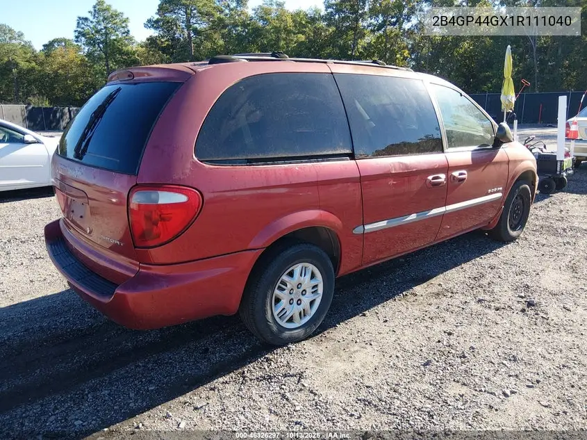 2001 DODGE CARAVAN VIN 2B4GP44GX1R111040 — фото 4