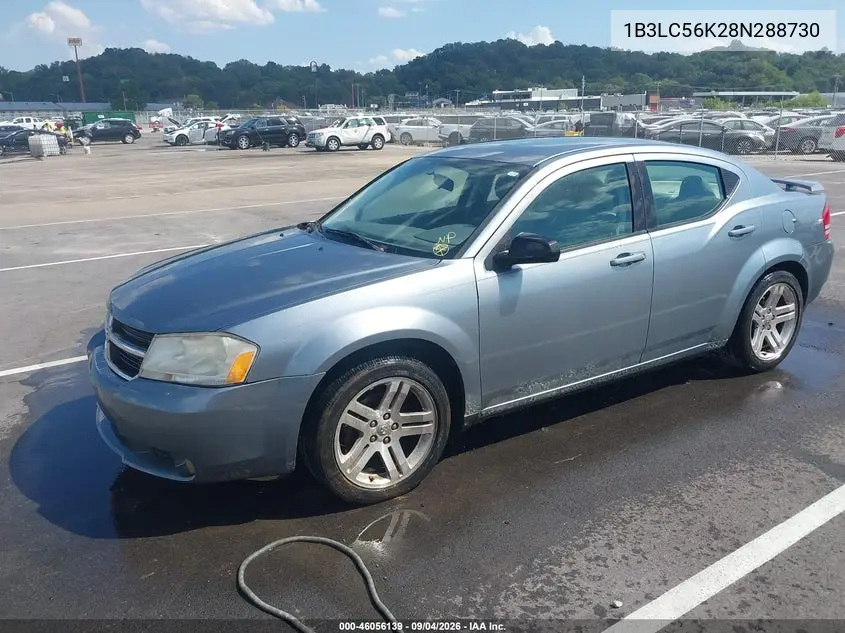 2008 DODGE AVENGER VIN 1B3LC56K28N288730 — фото 2