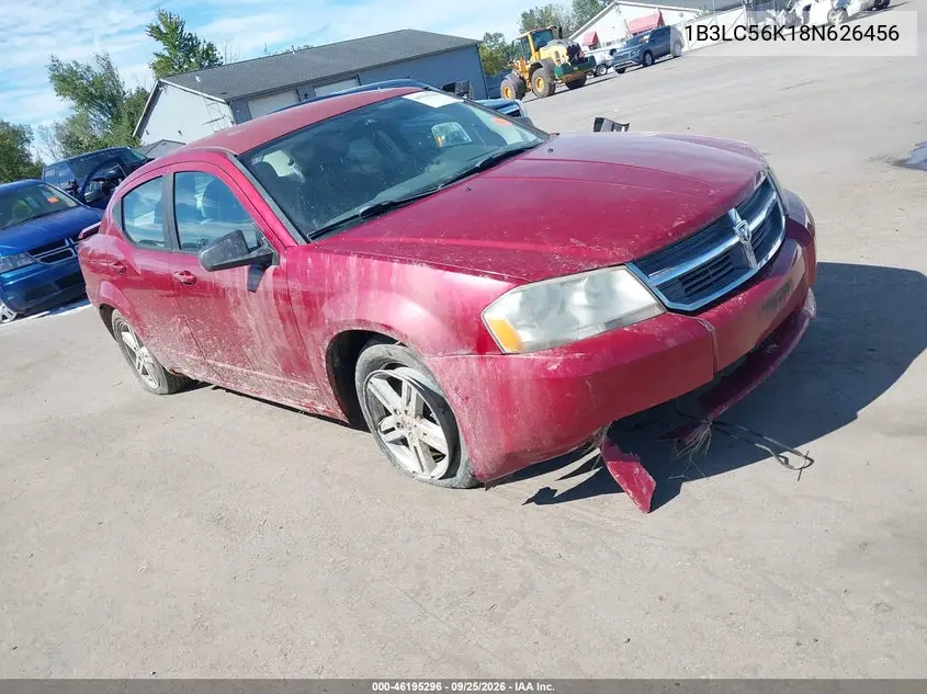 DODGE AVENGER 2008, VIN 1B3LC56K18N626456