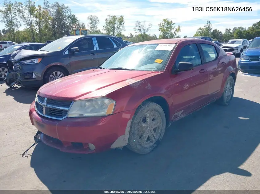 2008 DODGE AVENGER VIN 1B3LC56K18N626456 — фото 2