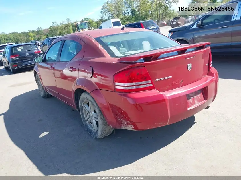 2008 DODGE AVENGER VIN 1B3LC56K18N626456 — фото 3