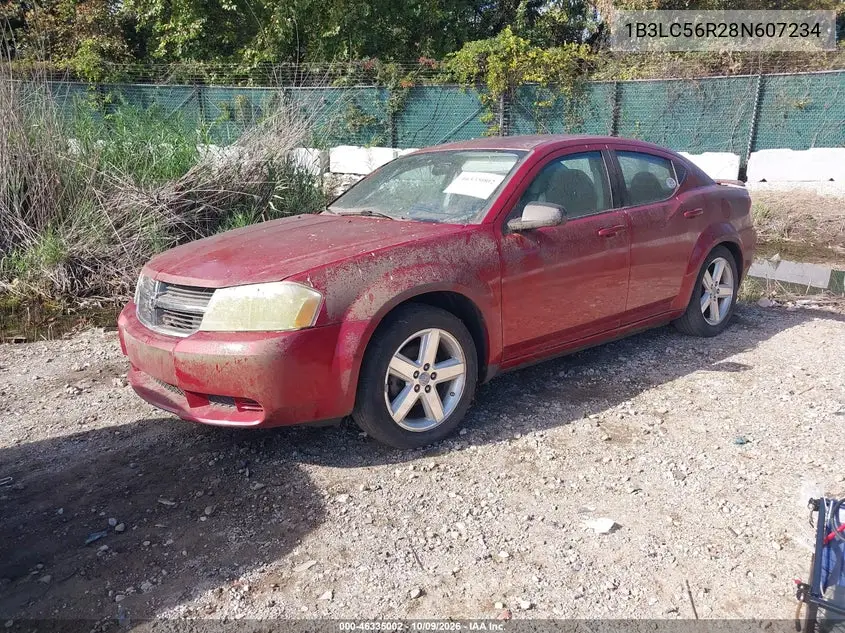 2008 DODGE AVENGER VIN 1B3LC56R28N607234 — фото 2