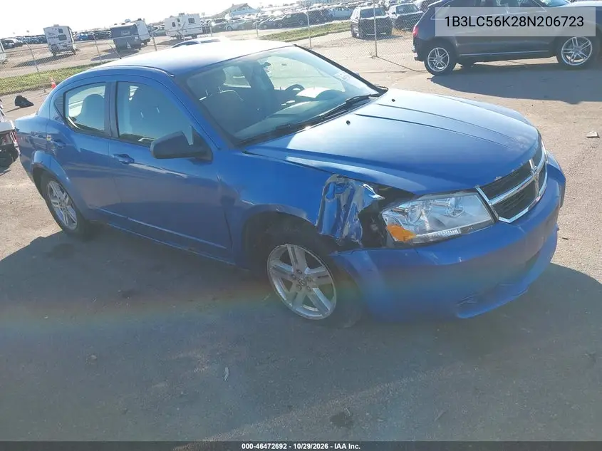 DODGE AVENGER 2008, VIN 1B3LC56K28N206723