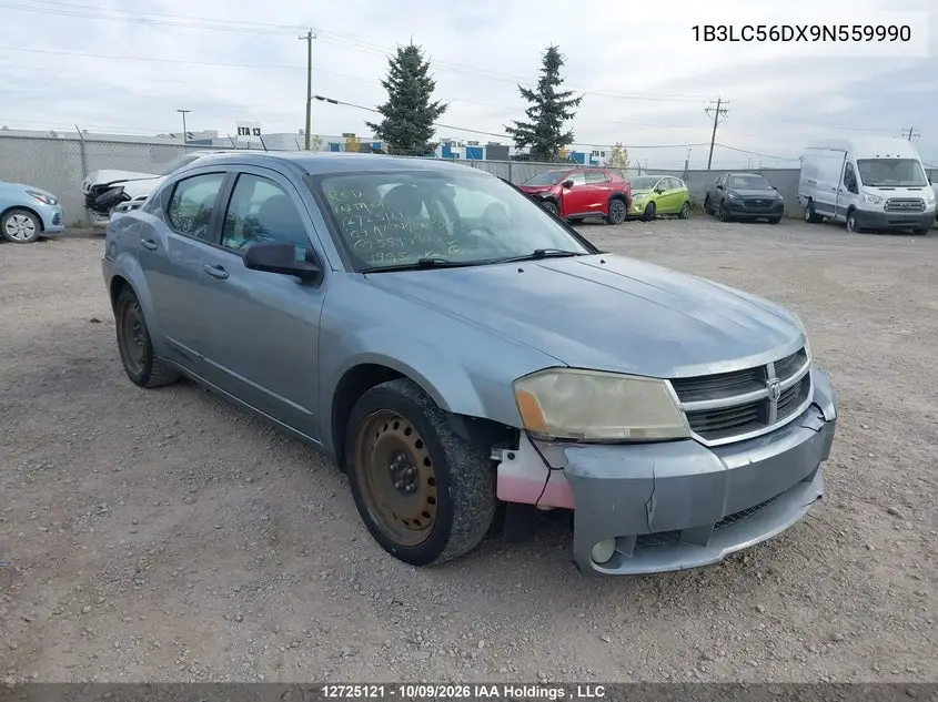 DODGE AVENGER 2009, VIN 1B3LC56DX9N559990