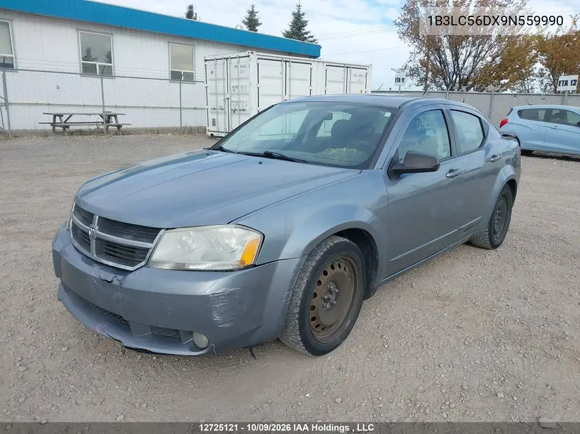 2009 DODGE AVENGER VIN 1B3LC56DX9N559990 — фото 2