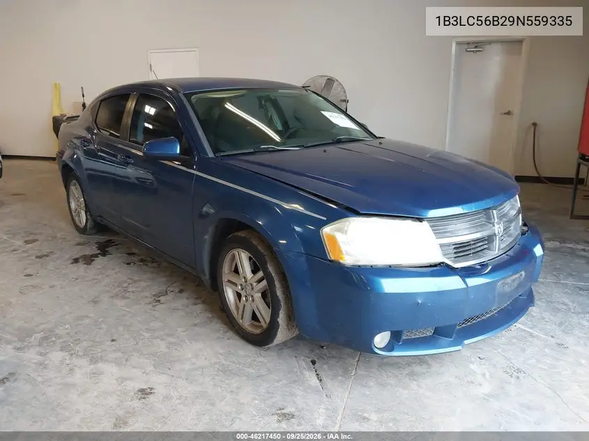 DODGE AVENGER 2009, VIN 1B3LC56B29N559335