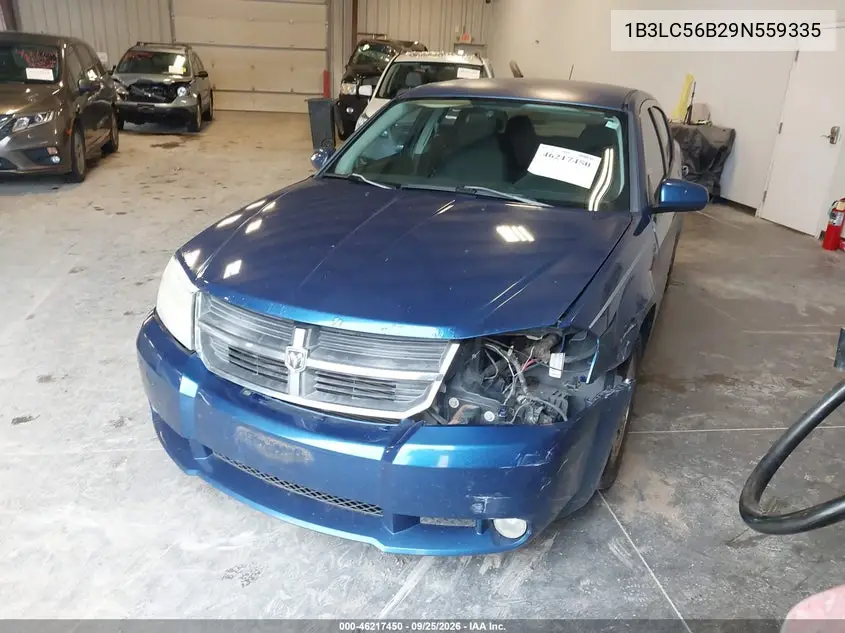 2009 DODGE AVENGER VIN 1B3LC56B29N559335 — фото 2