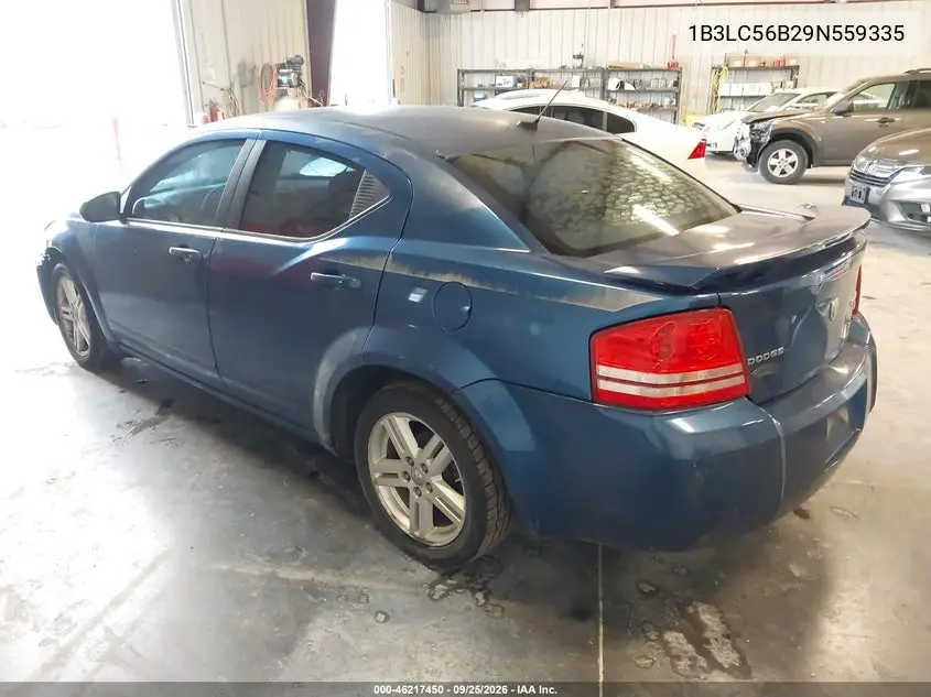 2009 DODGE AVENGER VIN 1B3LC56B29N559335 — фото 3