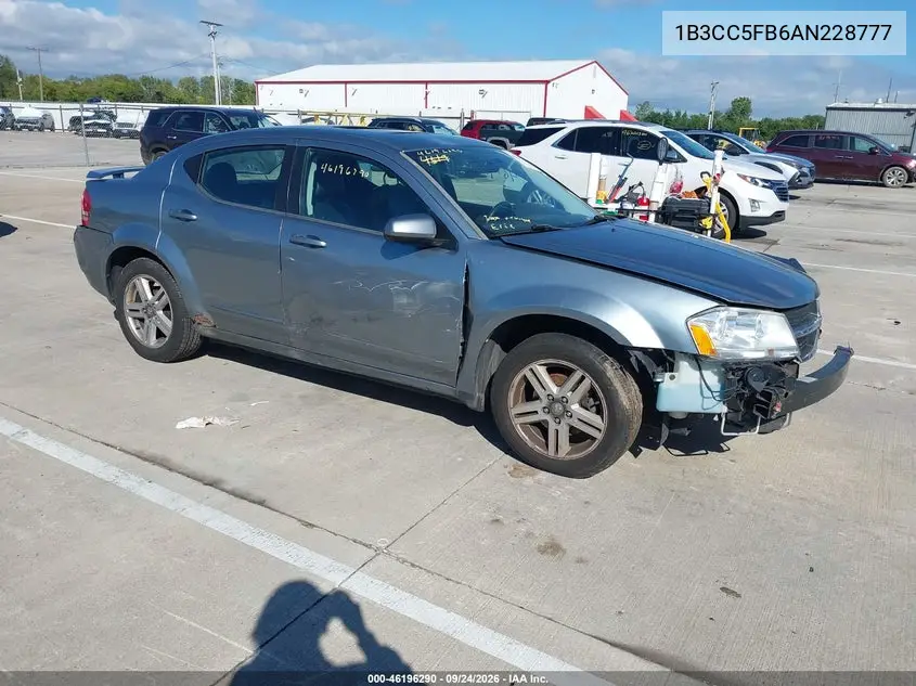 DODGE AVENGER 2010, VIN 1B3CC5FB6AN228777