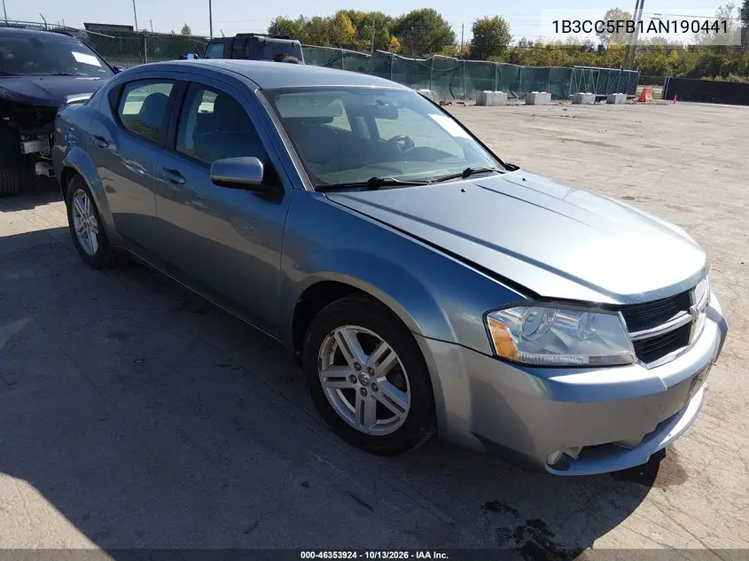 DODGE AVENGER 2010, VIN 1B3CC5FB1AN190441