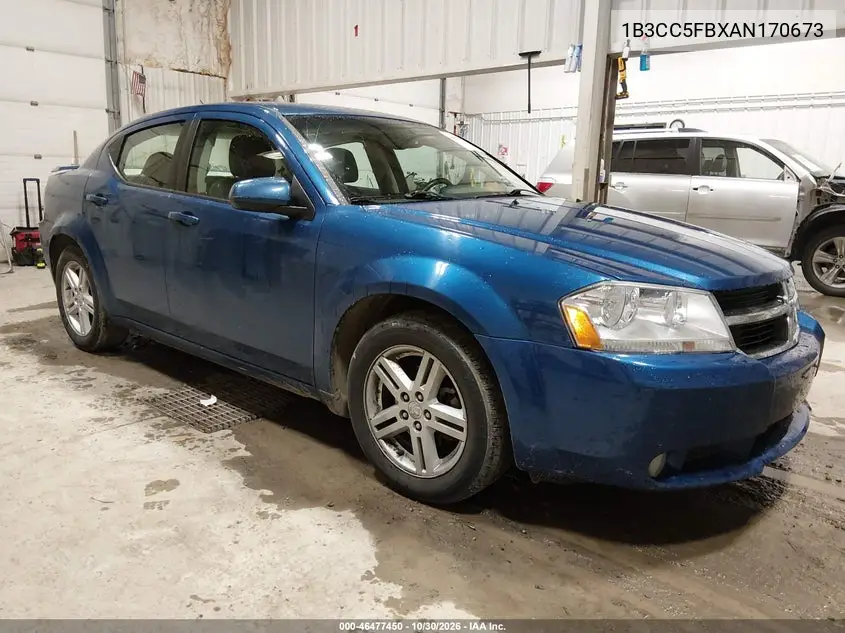 DODGE AVENGER 2010, VIN 1B3CC5FBXAN170673