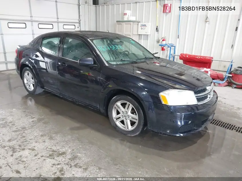 DODGE AVENGER 2011, VIN 1B3BD1FB5BN528264