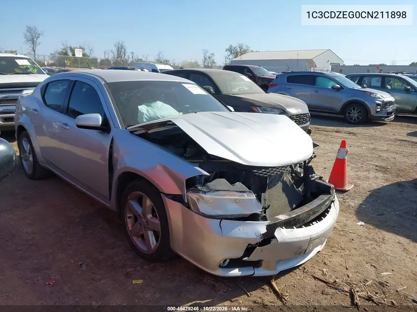 DODGE AVENGER 2012, VIN 1C3CDZEG0CN211898