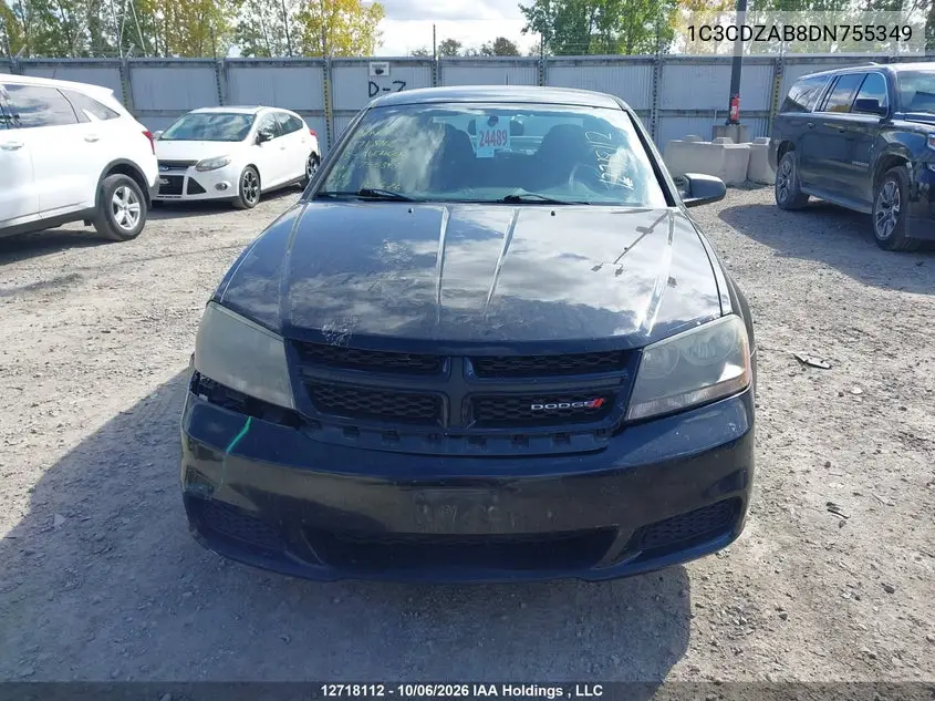 2013 DODGE AVENGER VIN 1C3CDZAB8DN755349 — фото 12