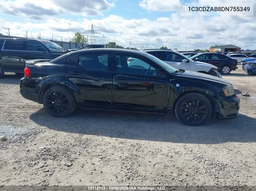 2013 DODGE AVENGER VIN 1C3CDZAB8DN755349 — фото 13