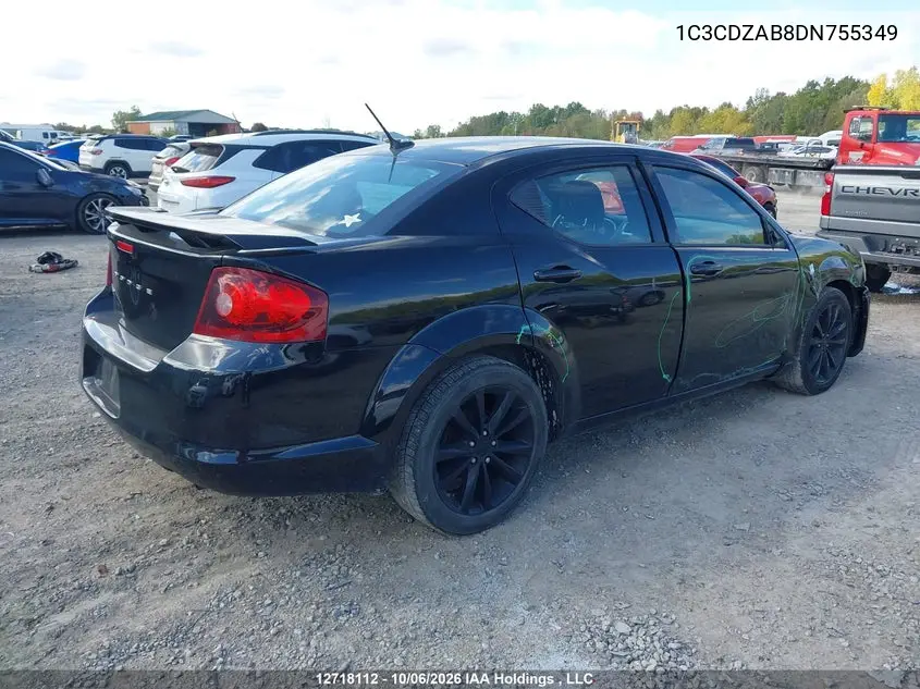 2013 DODGE AVENGER VIN 1C3CDZAB8DN755349 — фото 4