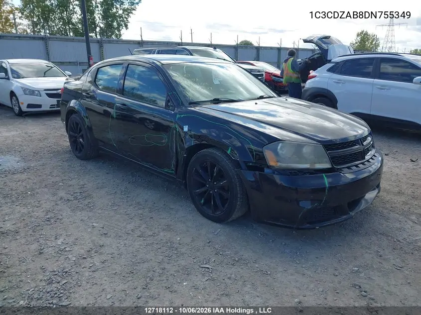 2013 DODGE AVENGER VIN 1C3CDZAB8DN755349 — фото 6