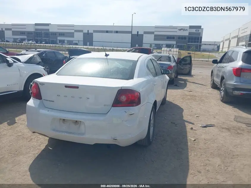 2013 DODGE AVENGER VIN 1C3CDZCB3DN567979 — фото 4
