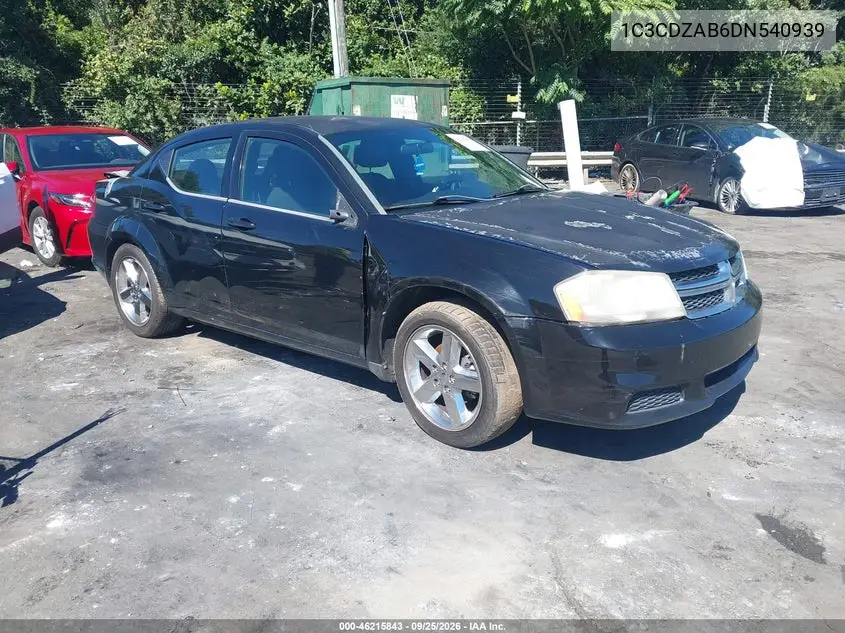 DODGE AVENGER 2013, VIN 1C3CDZAB6DN540939