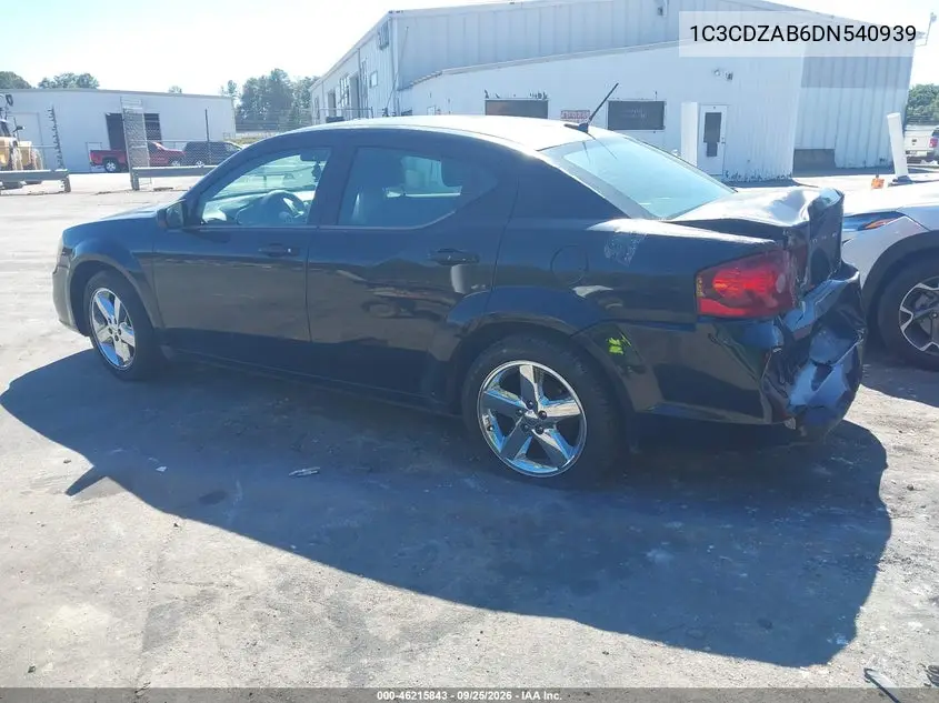 2013 DODGE AVENGER VIN 1C3CDZAB6DN540939 — фото 3