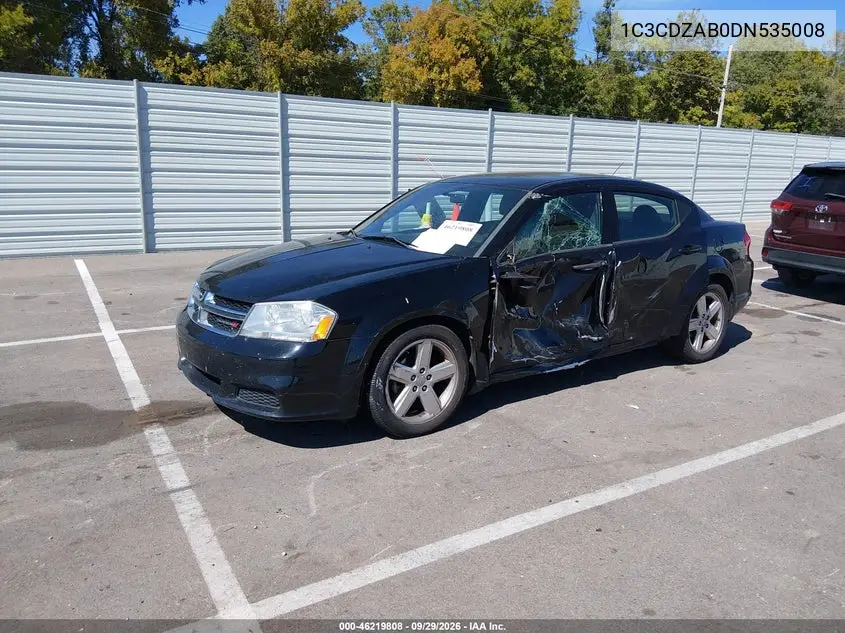 2013 DODGE AVENGER VIN 1C3CDZAB0DN535008 — фото 2