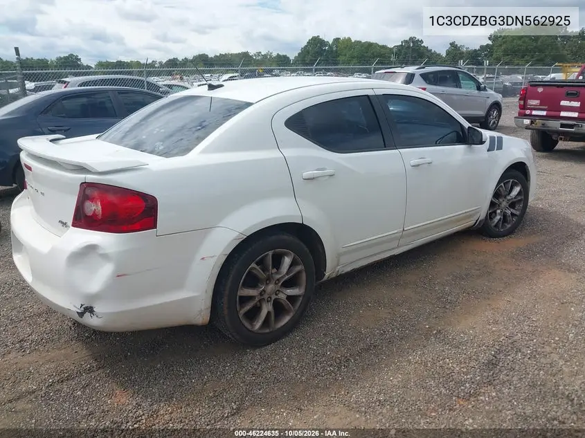2013 DODGE AVENGER VIN 1C3CDZBG3DN562925 — фото 4