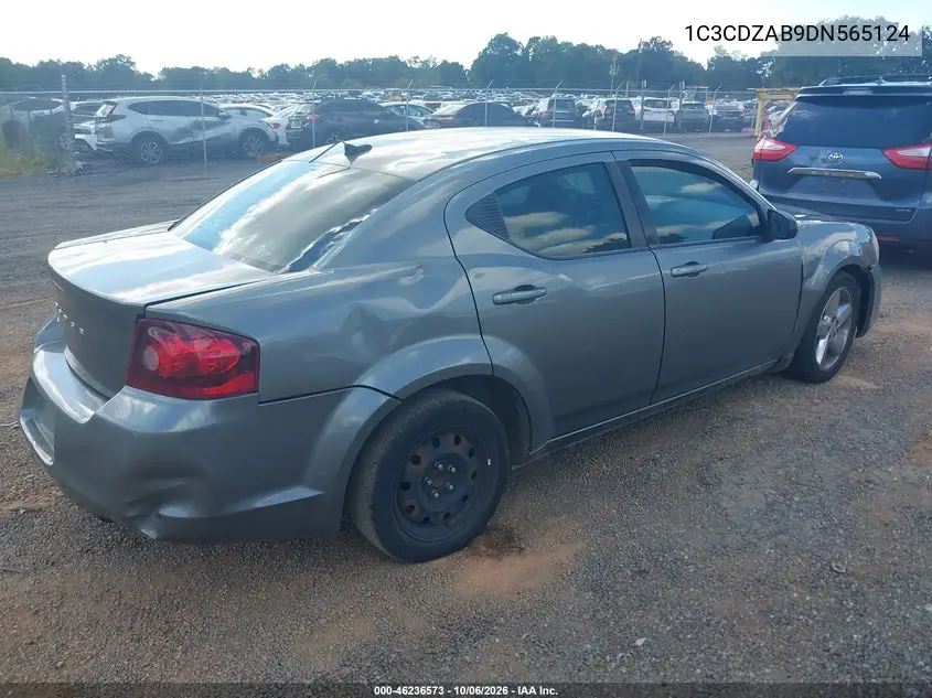 2013 DODGE AVENGER VIN 1C3CDZAB9DN565124 — фото 4