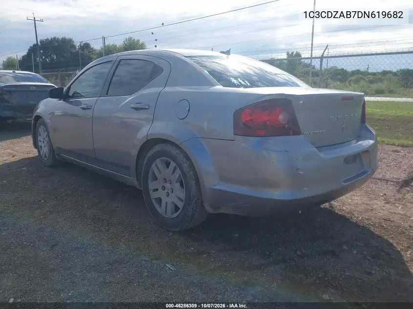 2013 DODGE AVENGER VIN 1C3CDZAB7DN619682 — фото 3