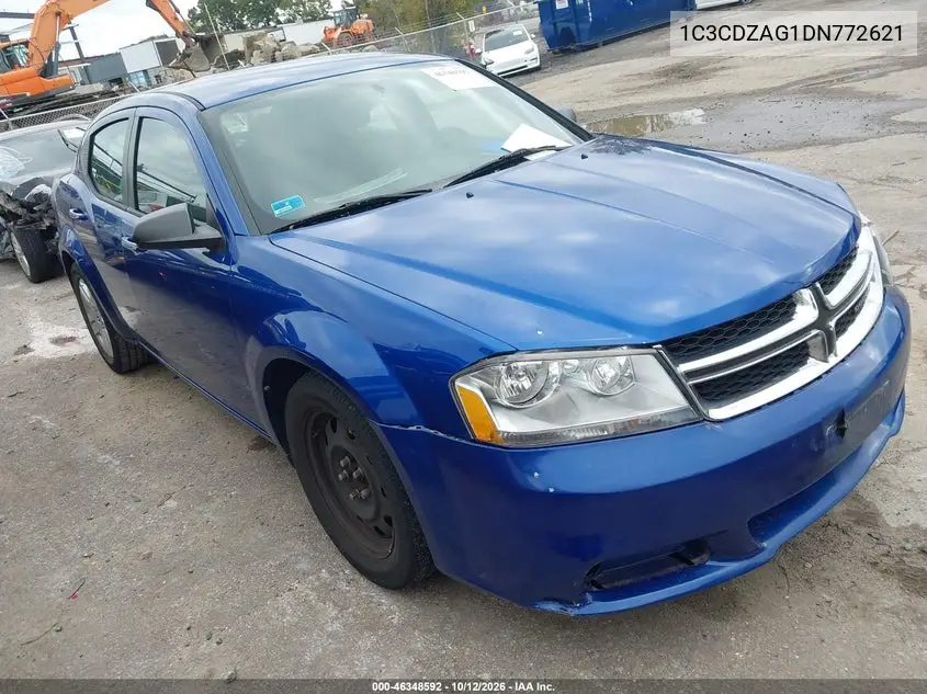 DODGE AVENGER 2013, VIN 1C3CDZAG1DN772621
