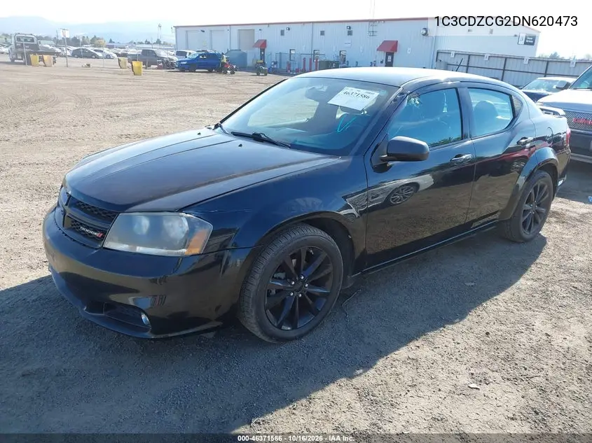 2013 DODGE AVENGER VIN 1C3CDZCG2DN620473 — фото 2