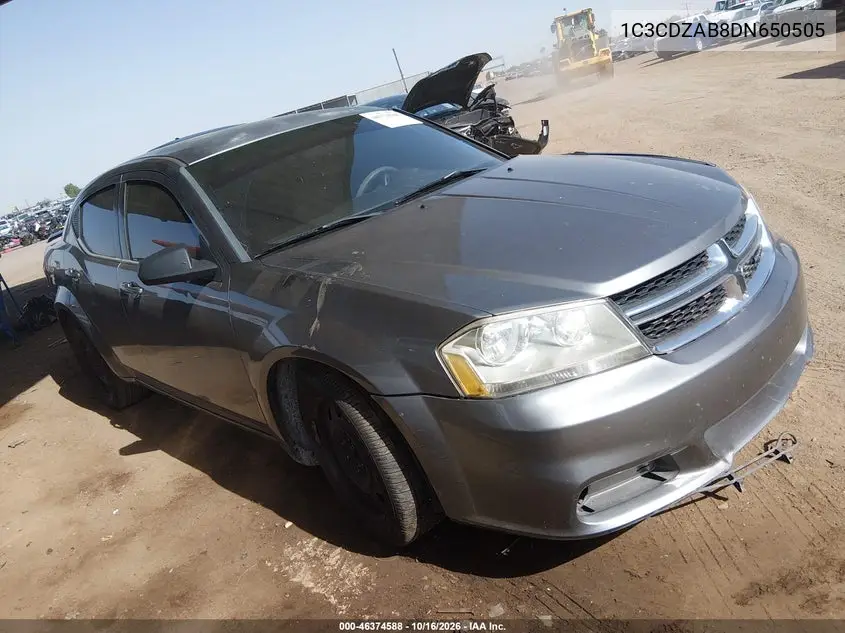 DODGE AVENGER 2013, VIN 1C3CDZAB8DN650505