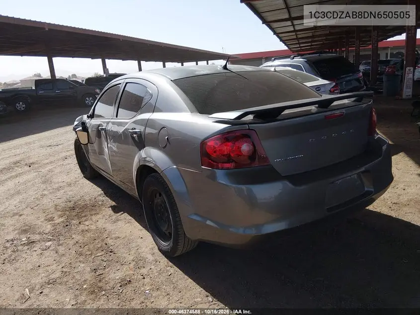 2013 DODGE AVENGER VIN 1C3CDZAB8DN650505 — фото 3