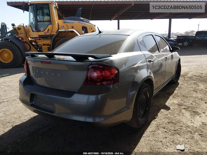 2013 DODGE AVENGER VIN 1C3CDZAB8DN650505 — фото 4