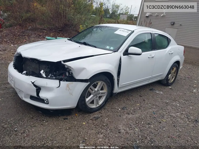 2013 DODGE AVENGER VIN 1C3CDZCB9DN663048 — фото 2