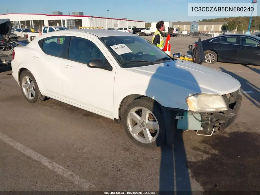 DODGE AVENGER 2013, VIN 1C3CDZAB5DN680240
