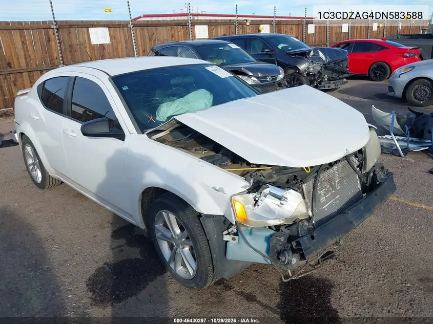 DODGE AVENGER 2013, VIN 1C3CDZAG4DN583588